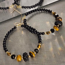 Tiger Eye Hoop Earrings