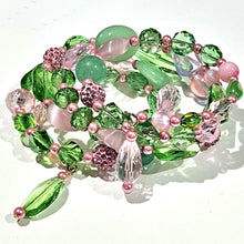 Popular Pink and Green Wrap Bracelet --AKA