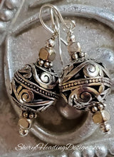 Silver Treasures Fancy Swirl Globe Pierced Earrings