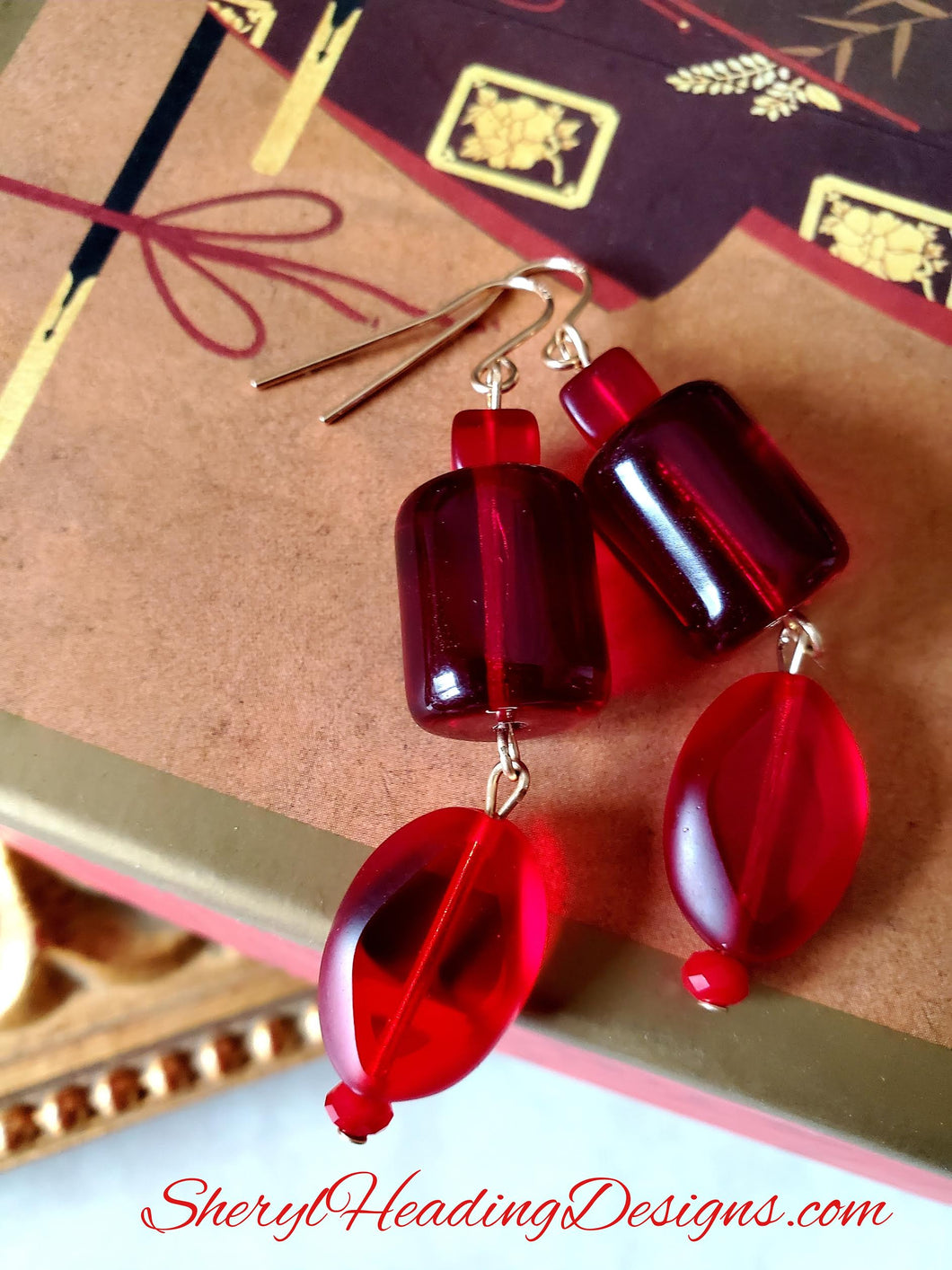 Drop Red Gorgeous Earrings