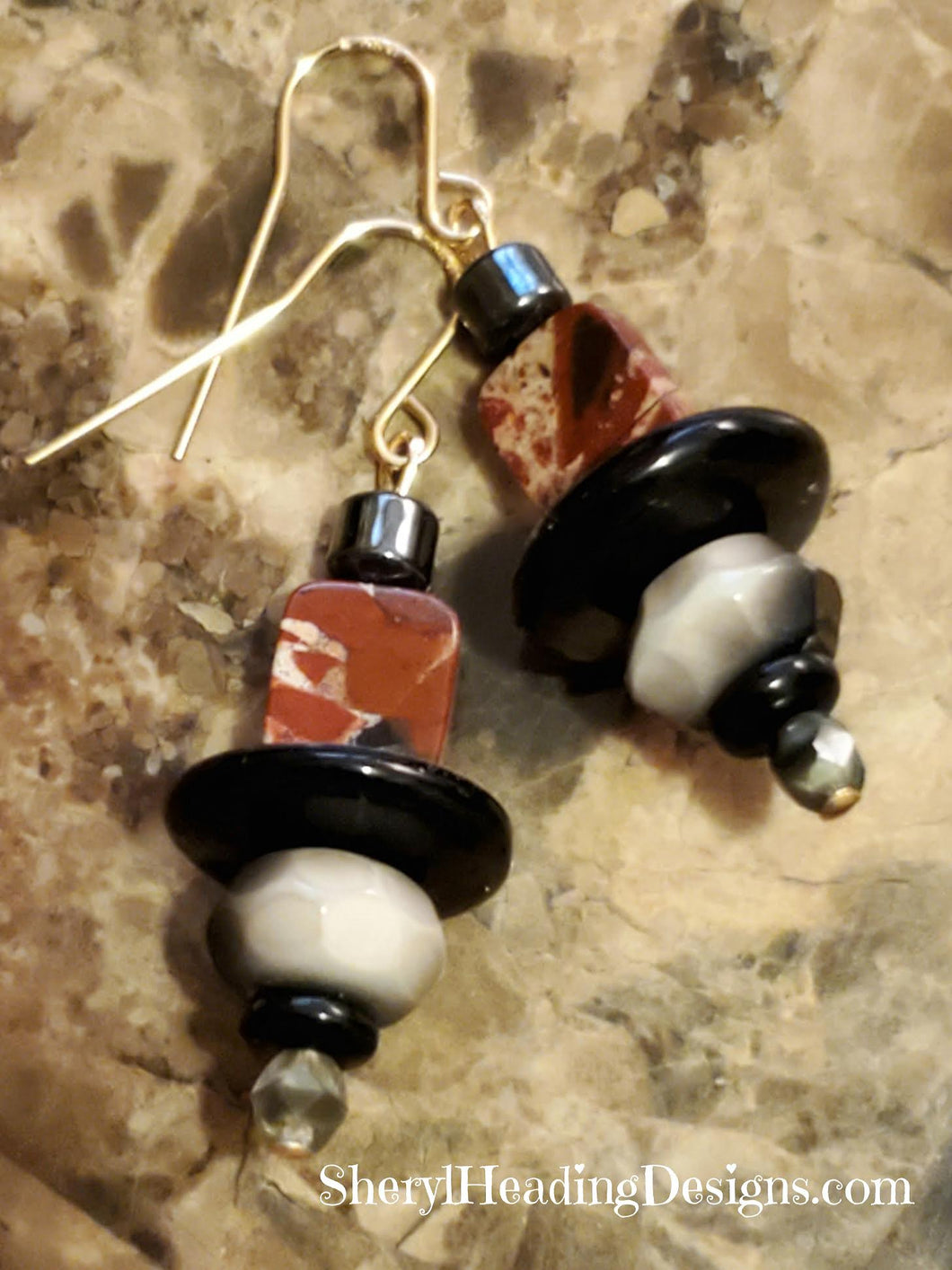 Red Jasper Elegance Dangle Earrings