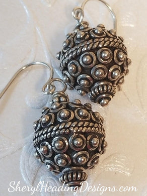 Silver Clusters Round Dangle Earrings - Sheryl Heading Designs