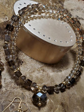 Evening Out Austrian Crystal and Gold Filled Necklace , Bracelet and Earring Set