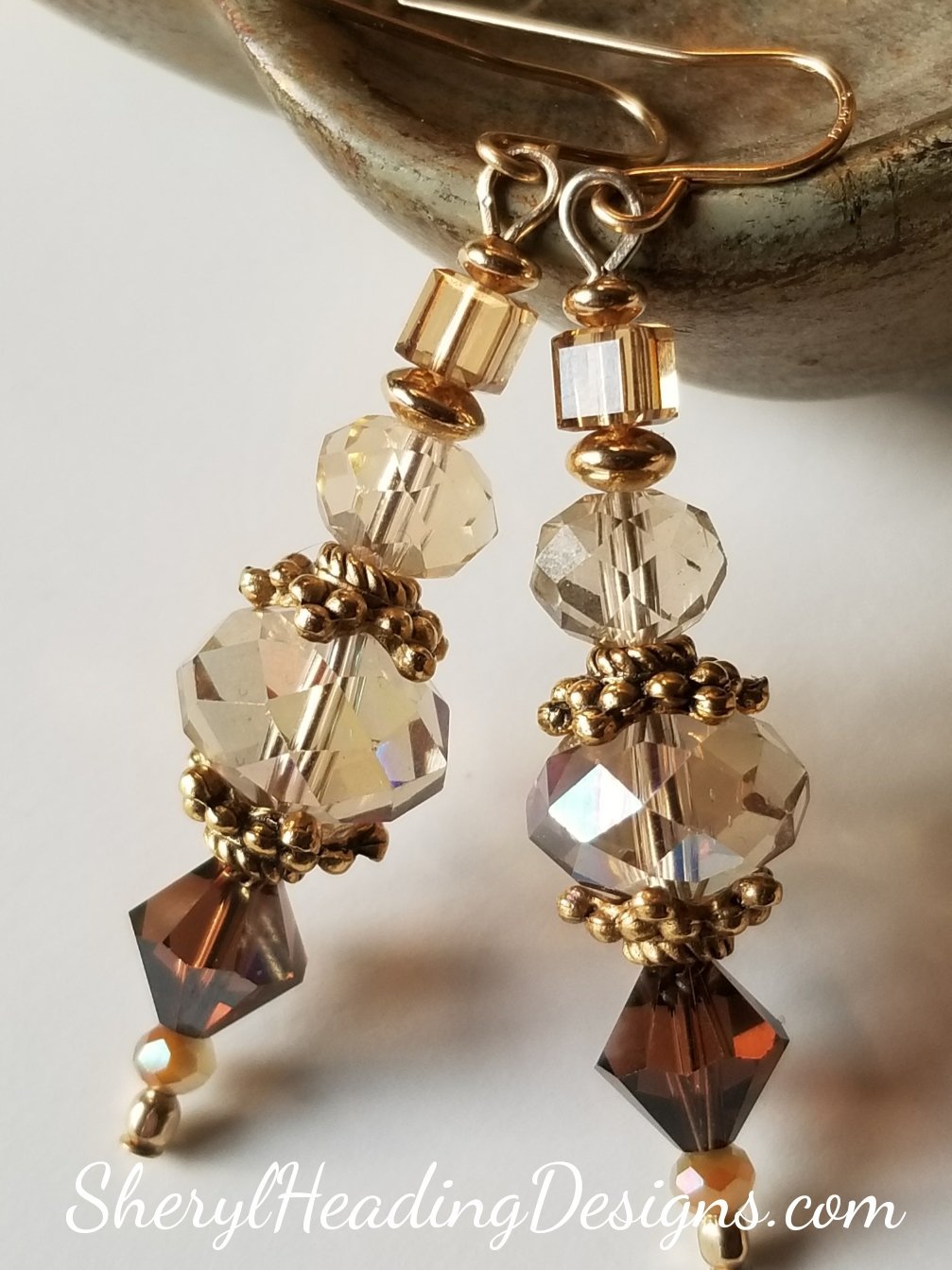 Vintage Glamour Glitzy Earrings - Sheryl Heading Designs