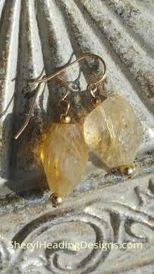 Citrine and Gold Filled Beads Earrings - Sheryl Heading Designs