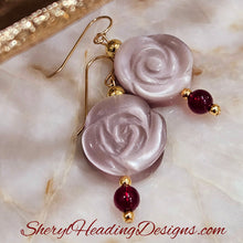Bloomin Mauve and Garnet Earrings