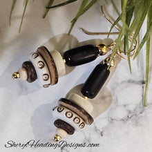 Earrings with African Beads on Gold Filled Wire