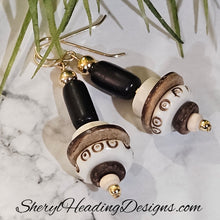 Earrings with African Beads on Gold Filled Wire