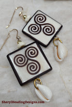 African Chic Beaded Drop and Dangle Gold Filled Earrings
