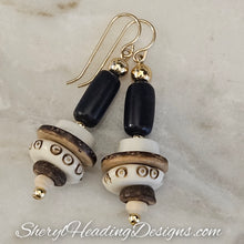 Earrings with African Beads on Gold Filled Wire