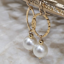 Golden Drop Pearl Earrings