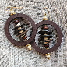 Look What's Inside-- Round Hoop Dangle Earrings