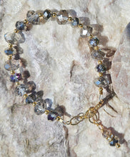 Princess Crystal --Crystal and Gold-Filled Beaded Bracelet