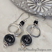Ms. Fancy Sterling and Hematite Beaded Dangle Earrings - Sheryl Heading Designs