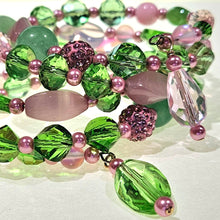 Popular Pink and Green Wrap Bracelet --AKA