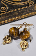 Petite Tiger Eye Dangle Earrings