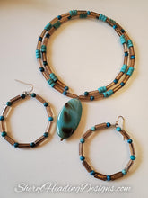 Turquoise Choker and Earring Set