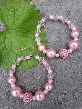 Breast Cancer Awareness Pink Jewelry Hoop Earrings Pink Hoop Earrings