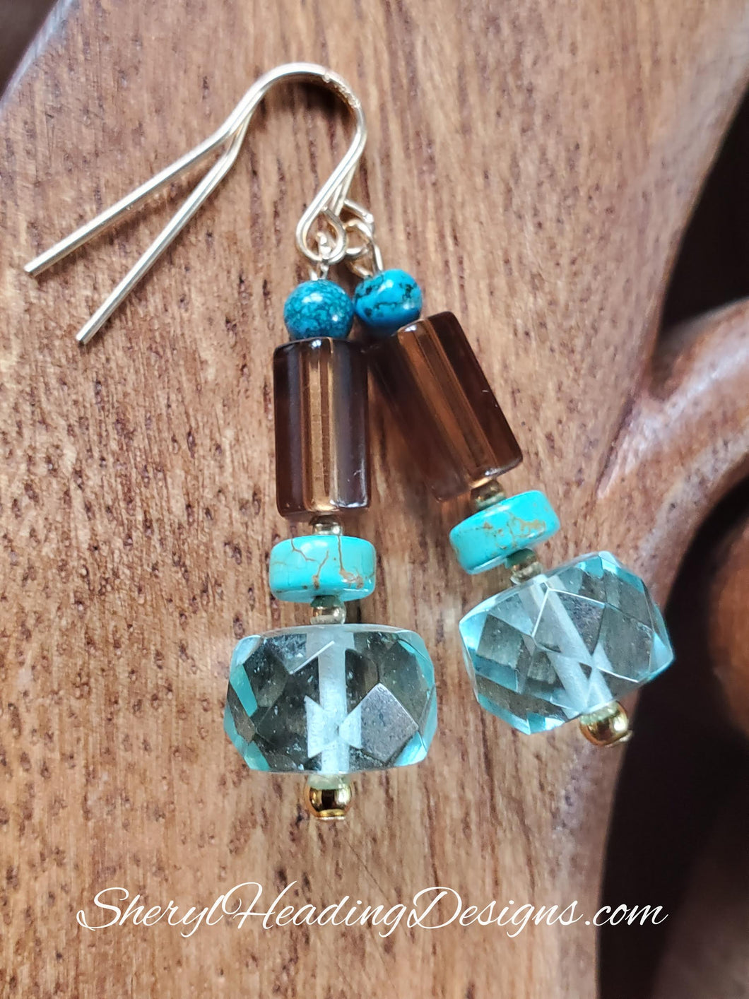 A True Treasure Turquoise and Brown Earrings