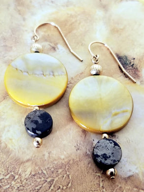 Golden Dangle Earrings - Sheryl Heading Designs