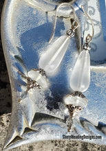 Frosted Vintage Crystal and Silver Pleasures Earrings - Sheryl Heading Designs