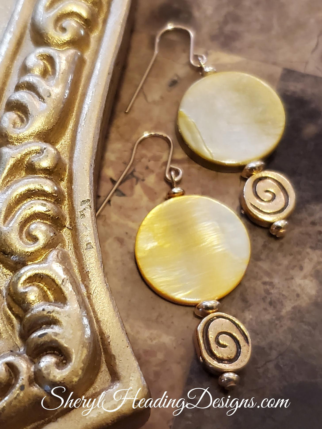 Classy Drop and Dangles with a Swirl of GOLD