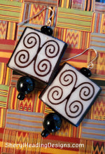 Sassy Black and White Ethnic Earrings