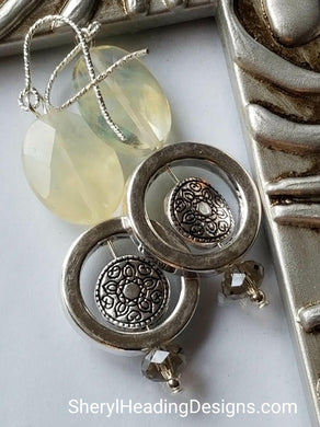 Sophisticated Silver Decorative Earrings - Sheryl Heading Designs