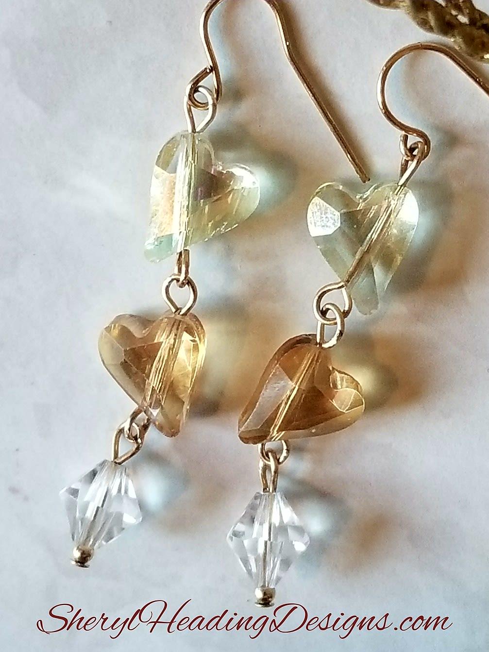 NEW ITEM!! Two Hearts Make One Earrings - Sheryl Heading Designs