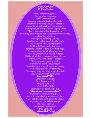 Full Circle Retirement or Teacher Appreciation Gift Ready to Frame Poster - Sheryl Heading Designs