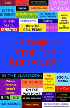 It's Time to Stop the Bullying Poster - Sheryl Heading Designs