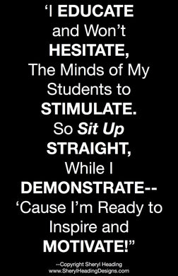 Teacher Rap/Educators Rap Poster - Sheryl Heading Designs