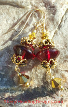 Vintage Ruby Red Passion Earrings - Sheryl Heading Designs