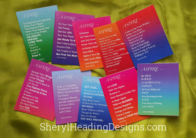 Aspire Inspirational Blank Note Cards, Set of 10 Boxed Cards - Sheryl Heading Designs